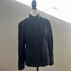Navy blue soft microsuede Jacket